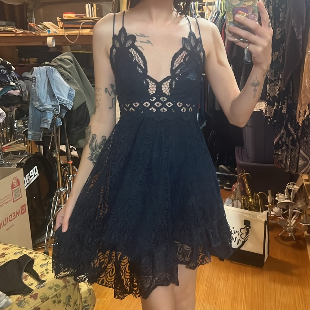 Lacey cutout boho fairy dress